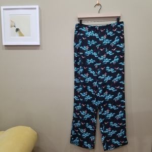 J. Crew Wide Legged Whimsical Floral Trousers